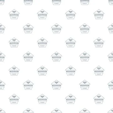 Mushroom forest pattern vector seamless Stock Illustration