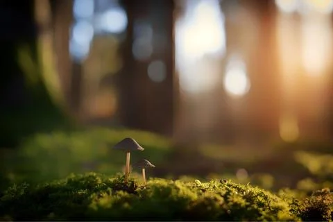 Mushroom in the forest Stock Photos