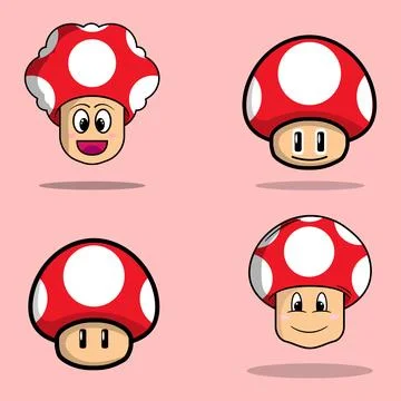 Mushroom Game Character Stock Illustration