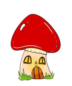 Mushroom house Stock Illustration