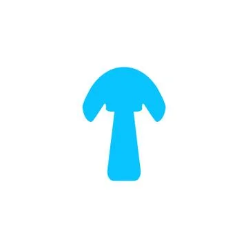 Mushroom icon flat. Stock Illustration