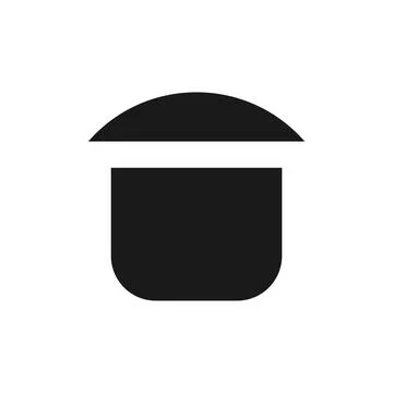 Mushroom icon. Simple style vegetable restaurant poster background symbol. .. Stock Illustration