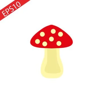 Mushroom icon, vector vegetable illustration, healthy food Stock Illustration