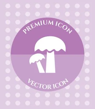 Mushroom Icon for Web, Applications, Software &amp; Graphic Designs. Stock Illustration