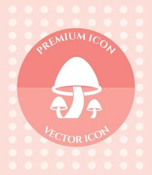 Mushroom Icon for Web, Applications, Software &amp; Graphic Designs. Stock Illustration