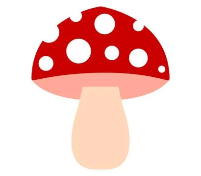 Mushroom icon on white background Stock Illustration