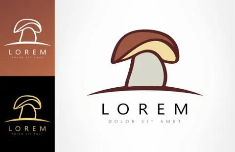Mushroom logo Stock Illustration