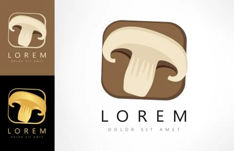 Mushroom logo Stock Illustration