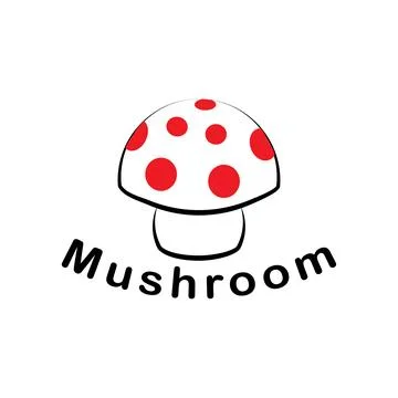 Mushroom logo Illustrazione stock