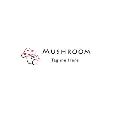 Mushroom logo Illustrazione stock