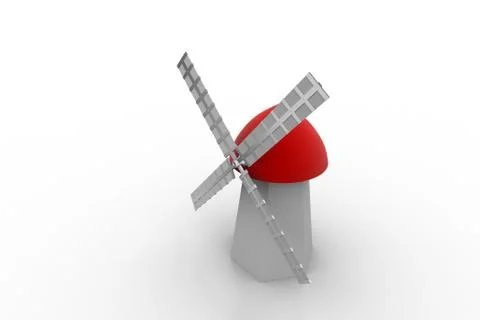 Mushroom model wind mill Free Stock Illustration