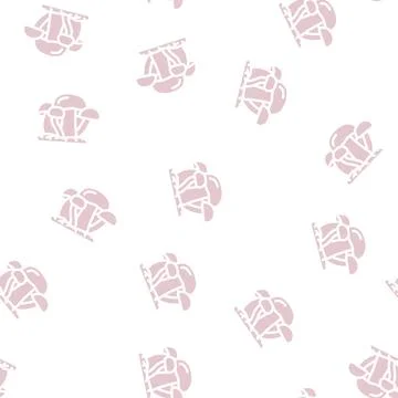 Mushroom natural vegetable glyph vector seamless pattern イラスト素材