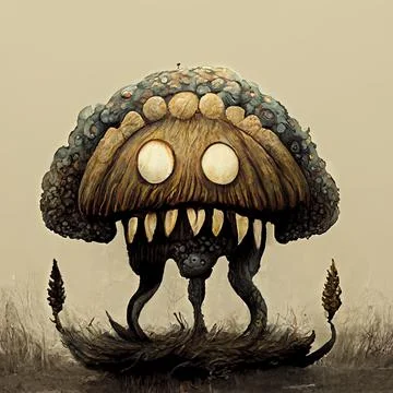 MUSHROOM NEST Stock Illustration