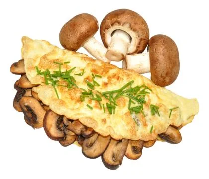 Mushroom Omelette Stock Photos