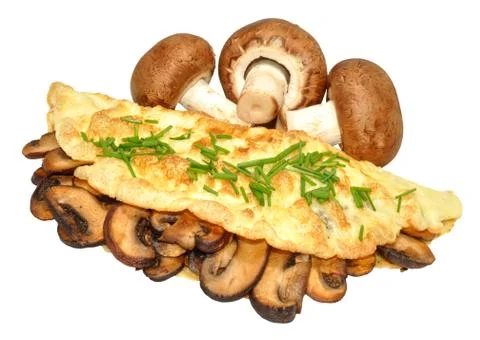 Mushroom Omelette Stock Photos