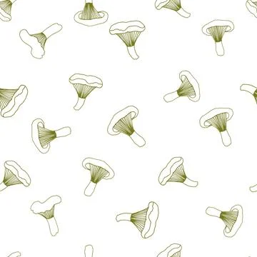 Mushroom pattern background vector, mushroom soup. Stock Illustration