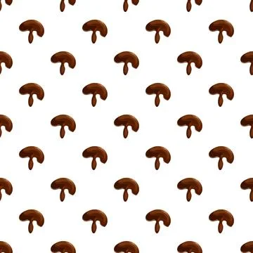 Mushroom pattern creating a natural seamless background texture Stock Illustration