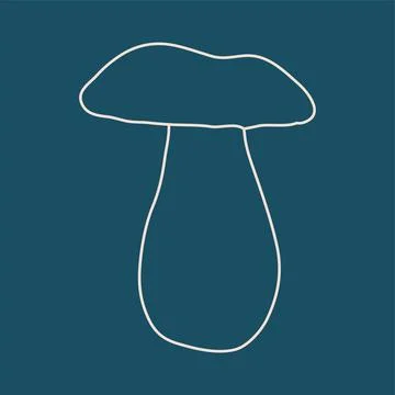 Mushroom pattern. Hand drawn sketch. Doodle mushroom background. Stock Illustration