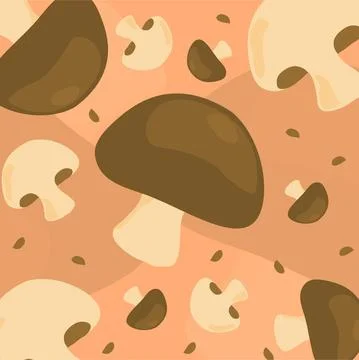Mushroom Pattern Stock Illustration