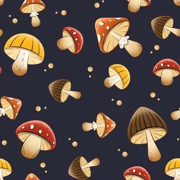 Mushroom pattern Stock Illustration