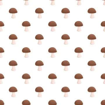 Mushroom pattern repeating background seamless texture design Stock Illustration