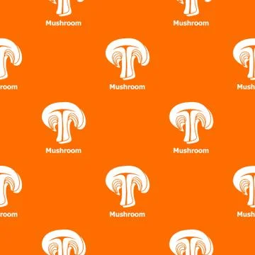 Mushroom pattern vector orange 스톡 일러스트
