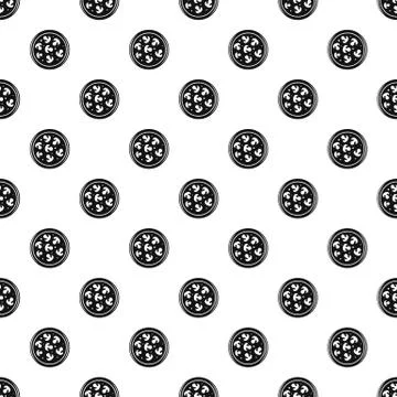 Mushroom pizza pattern Stock Illustration