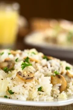 Mushroom risotto Stock Photos