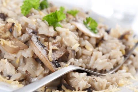 Mushroom risotto Stock Photos