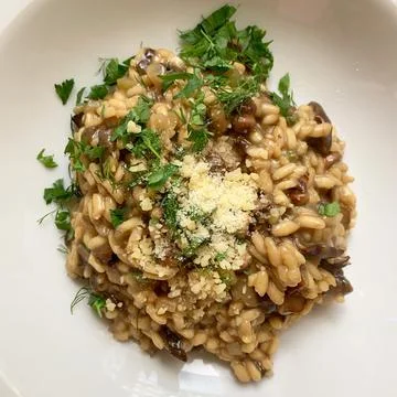 Mushroom risotto Stock Photos