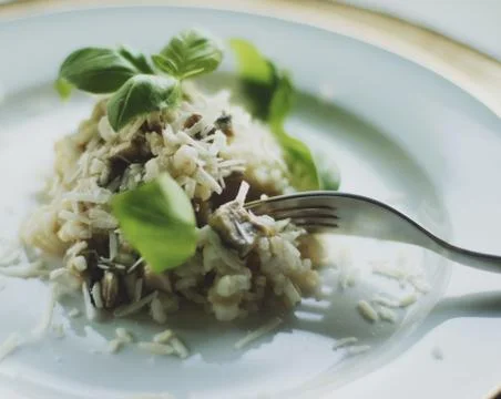 Mushroom risotto recipe Stock Photos