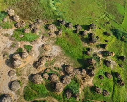 Mushroom Rock, Gresik, East Java, Indonesia Stock Photos