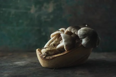 Mushroom on rustic background Foto stock