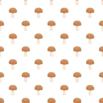 Mushroom seamless pattern creating abstract natural background Stock Illustration