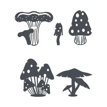Mushroom set Stock Illustration