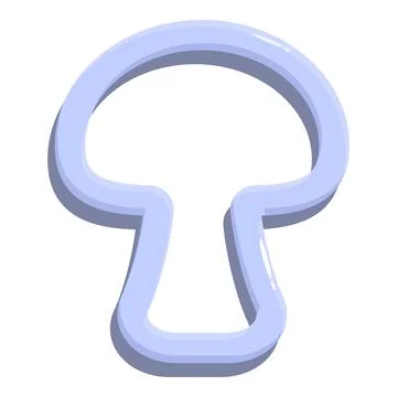 Mushroom shaped cookie cutter making baking easy and fun Stock Illustration