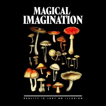 Mushroom with slogan Vector design Stock Illustration