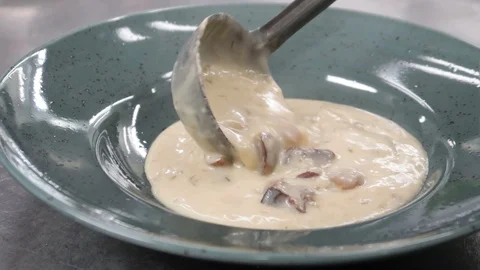 Mushroom-soup-1 Stock Footage 98228103