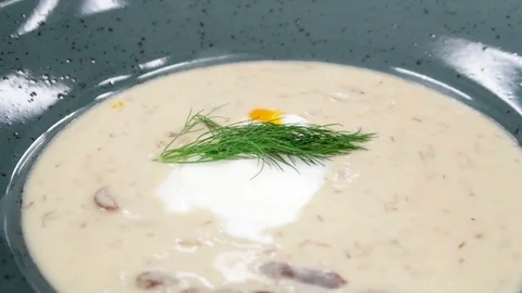 Mushroom-soup-1b Stock Footage 98227897