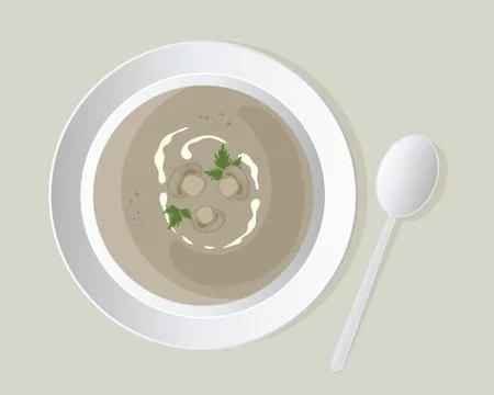 Mushroom soup Stock Illustration