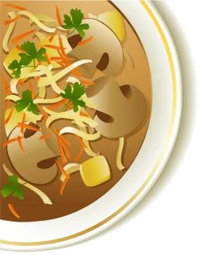 Mushroom soup Stock Illustration