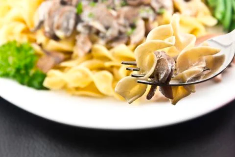 Mushroom stroganoff Stock Photos