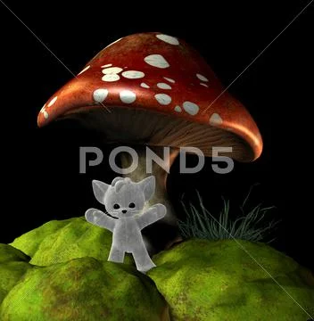 Mushroom teddy Stock Illustration
