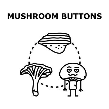 Mushroom types vector icons collecting elements Stockillustratie
