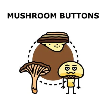 Mushroom types vector icons collecting elements 스톡 일러스트