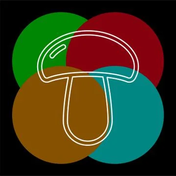 Mushroom vector icon Stock-Illustration