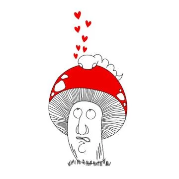 Mushroom. Vector illustration. Stock Illustration
