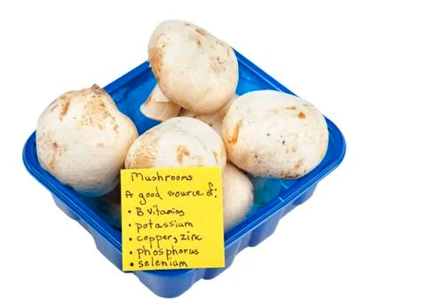 Mushroom vitamin source Stock Photos
