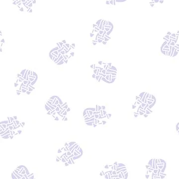 Mushrooms boho glyph seamless pattern イラスト素材