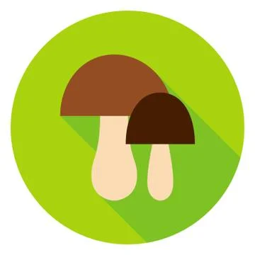 Mushrooms Circle Icon Illustrazione stock